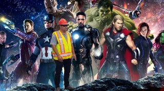 fake montage of infinity war with a cadabra's crew member